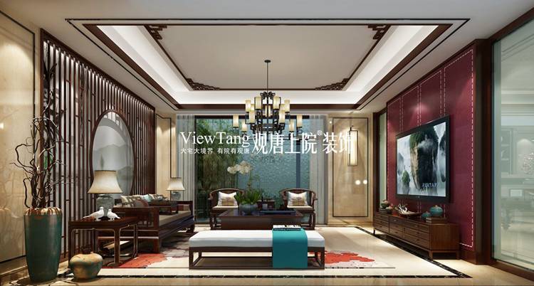 新中式别墅装修效果图